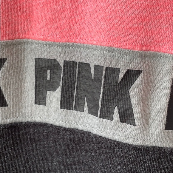 VS PINK V-NECK VARSITY CREW SWEATSHIRT - Picture 6 of 8